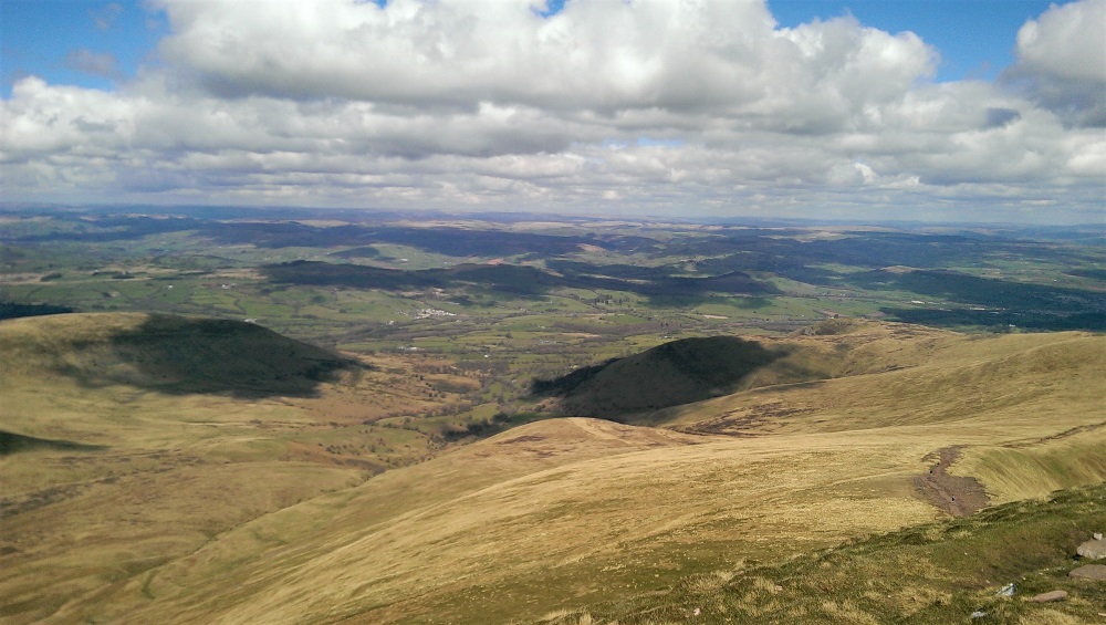 Views over the Brecon Beacons from the top of Pen y Fan