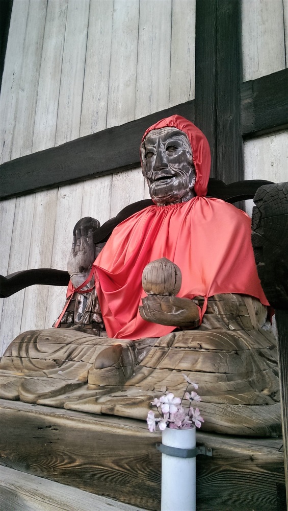 The wooden statue of Binzuru at the Todai-ji Temple in Nara