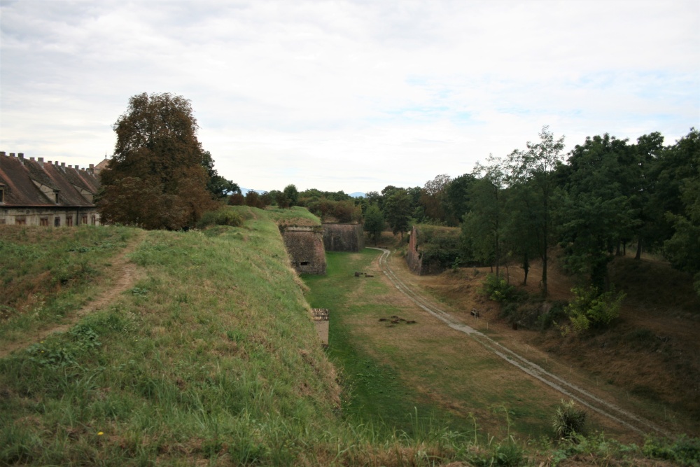 View from the top of the grass-covered vauban in Neuf-Brisach