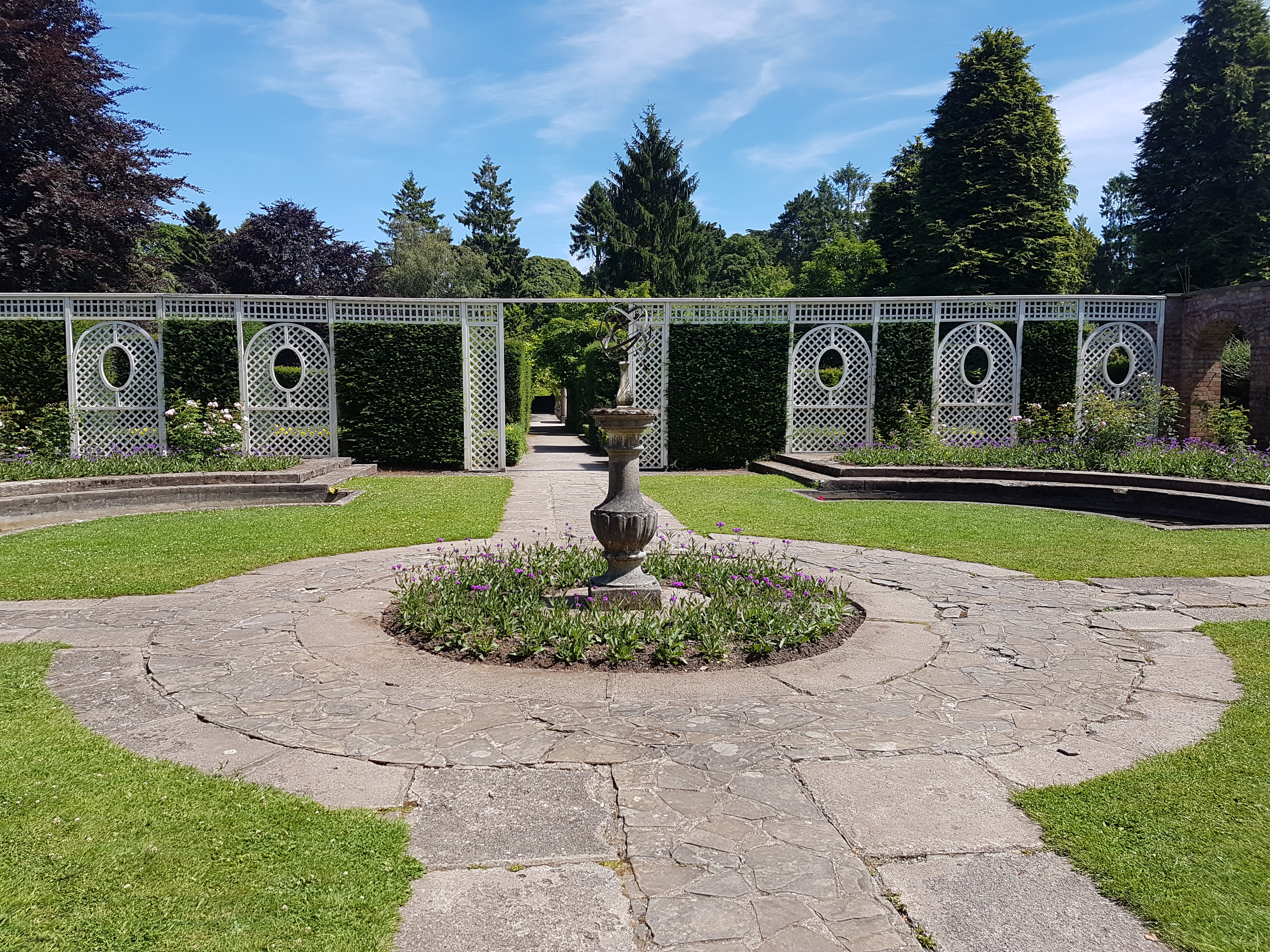 Stone fountain at Dyffryn Gardens