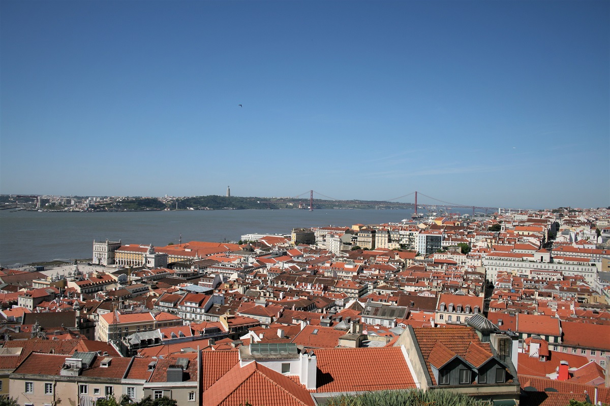 View of Lisbon and River Tagus from the Castelo de Sao Jorge