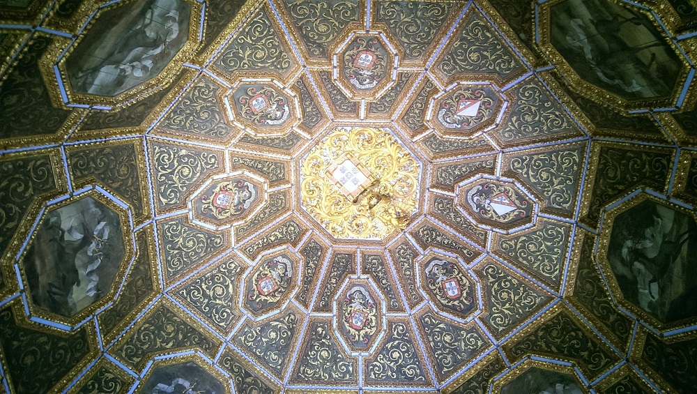 The Heraldy Room's ceiling in the National Palace in Sintra