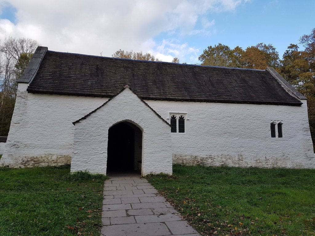 The outside of St Teilo's Church, St Fagans National Museum of History, Cardiff