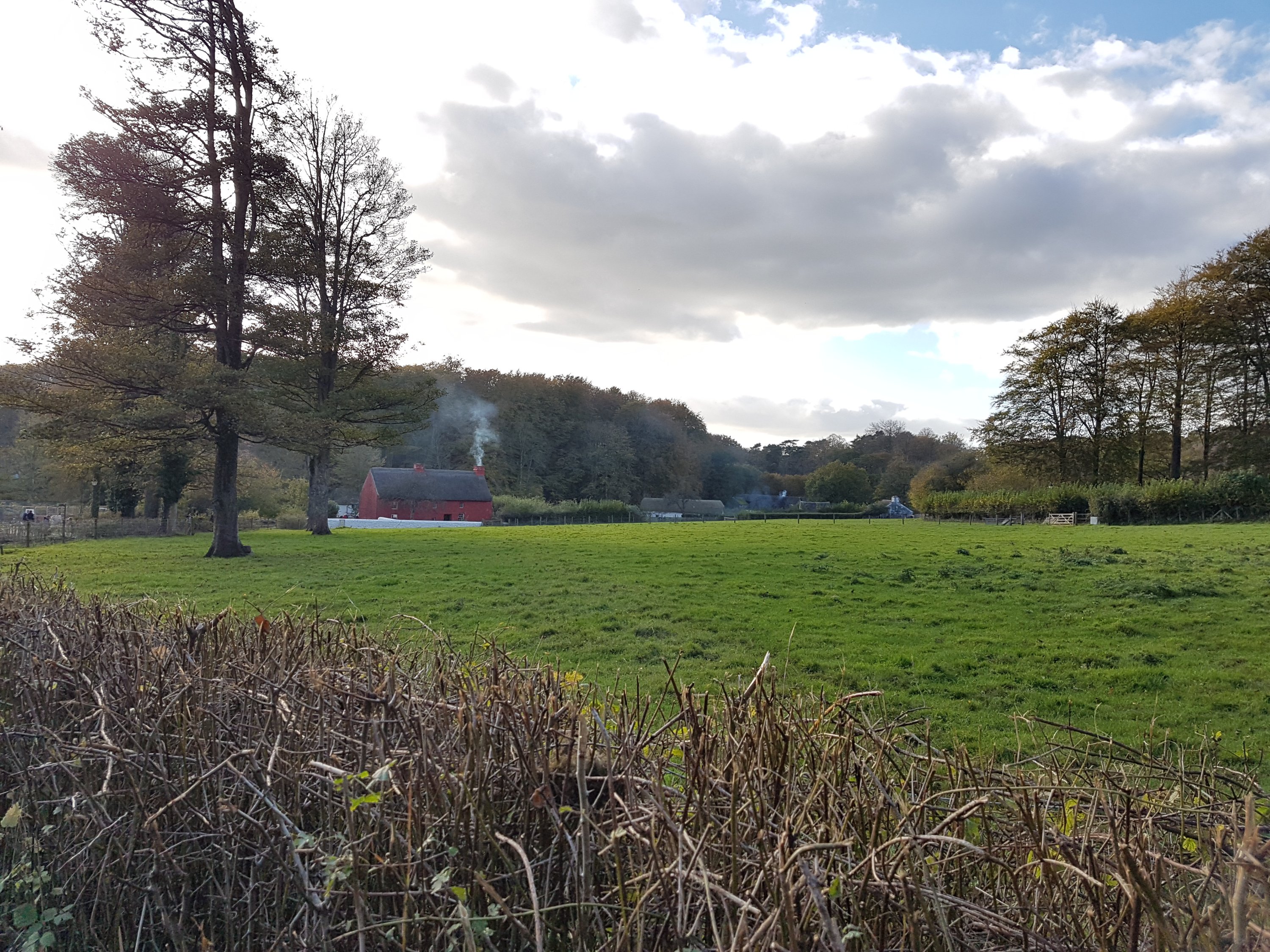 Red stone farmhouse, St Fagans National History Museum, Cardiff