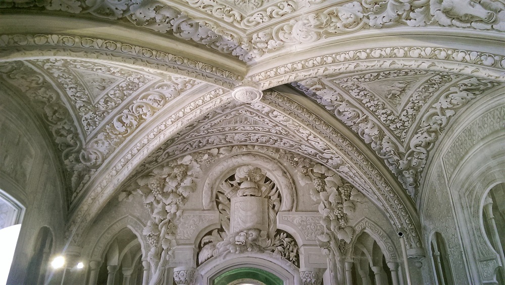 The Reception room ceiling in Pena Palace
