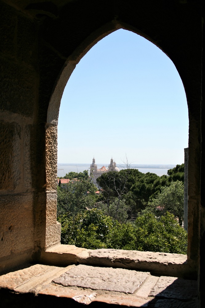 View from a window in the Castelo de São Jorge in Lisbon