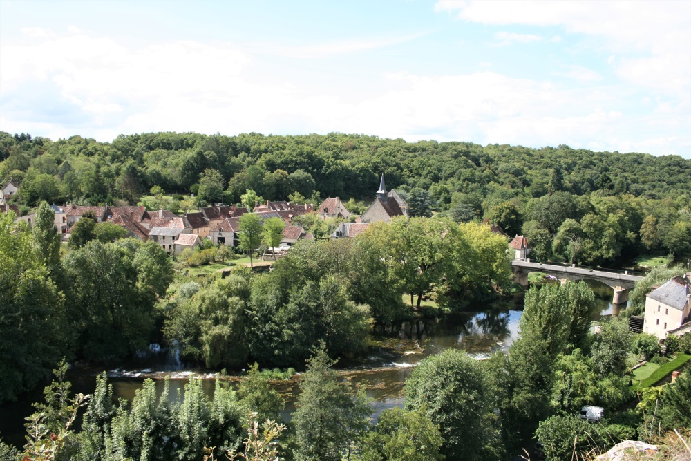 View over Angles-sur-l'Anglin from the Saint Pierre Chapel