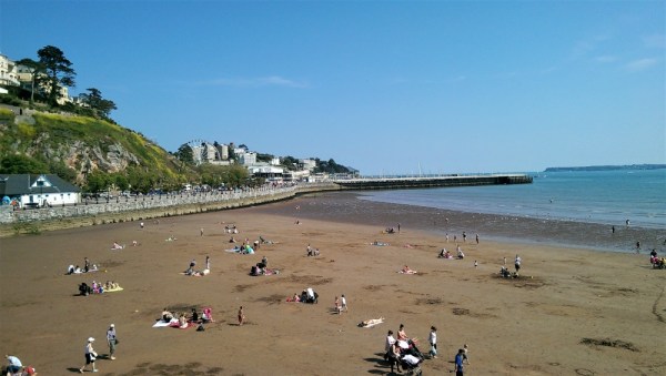 The beach on Torquay's seafront