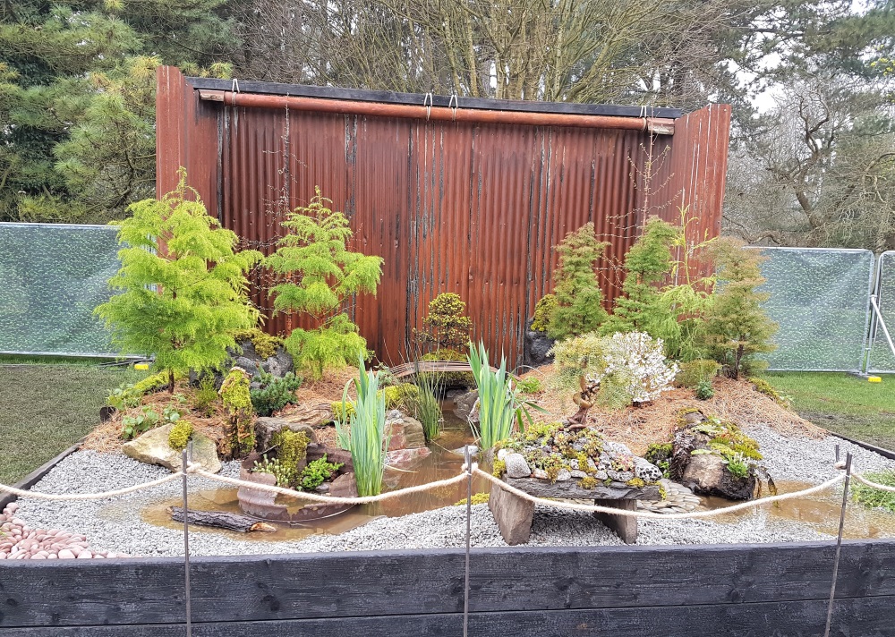 The Japanese-style Disequilibrium garden at the RHS Flower Show in Cardiff