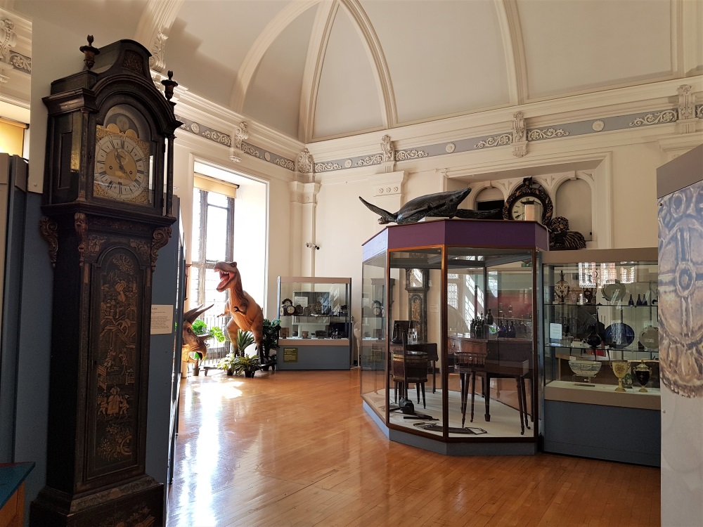 Dinosaurs roam the first floor at the Museum of Gloucester