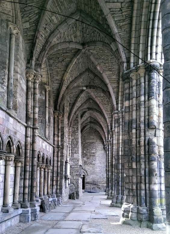 A passageway inside Holyrood Abbey