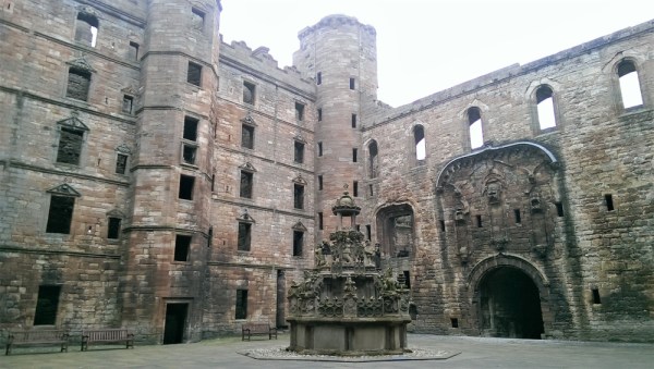 The courtyard inside the ruined Linlithgow Palace