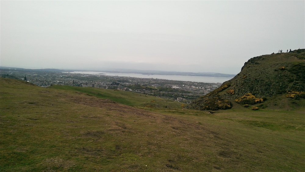 The view over Edinburgh and the Firth of Forth from Arthur's Seat