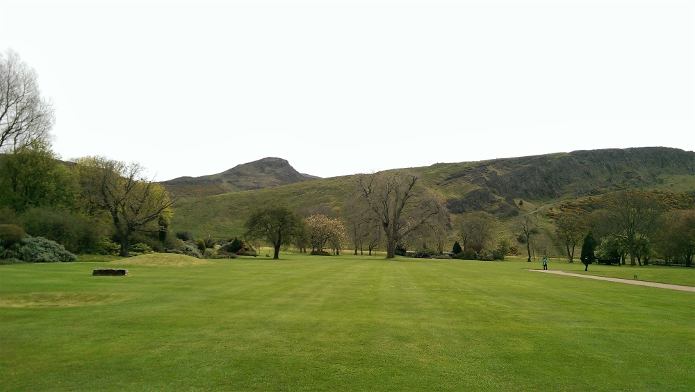 View of Arthur's Seat from the grounds of the Palace of Holyroodhouse