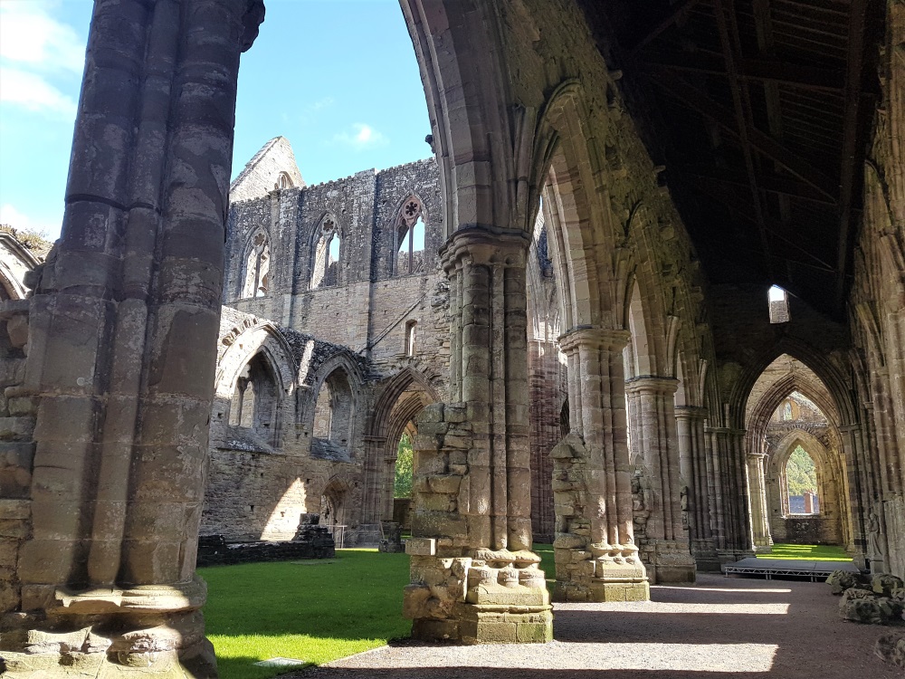 Inside the church at Tintern Abbey