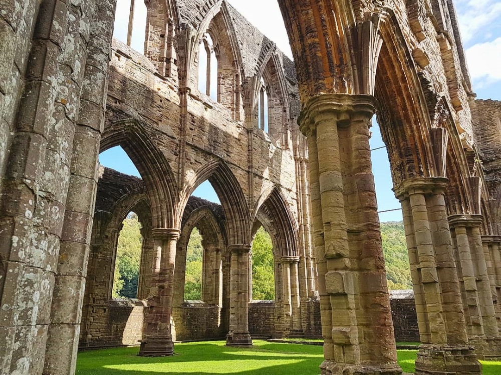The remains of the presbytery inside Tintern Abbey