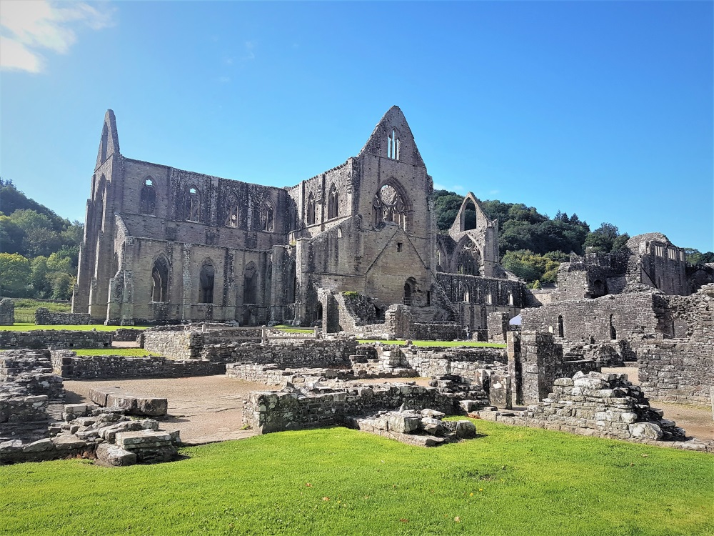 Tintern Abbey and the remains of the buildings associated with it