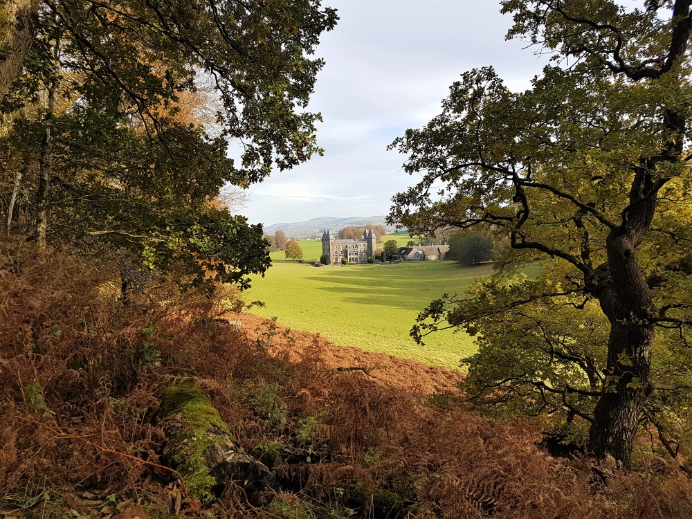 Newton House seen through the trees from Dinefwr Deer Park