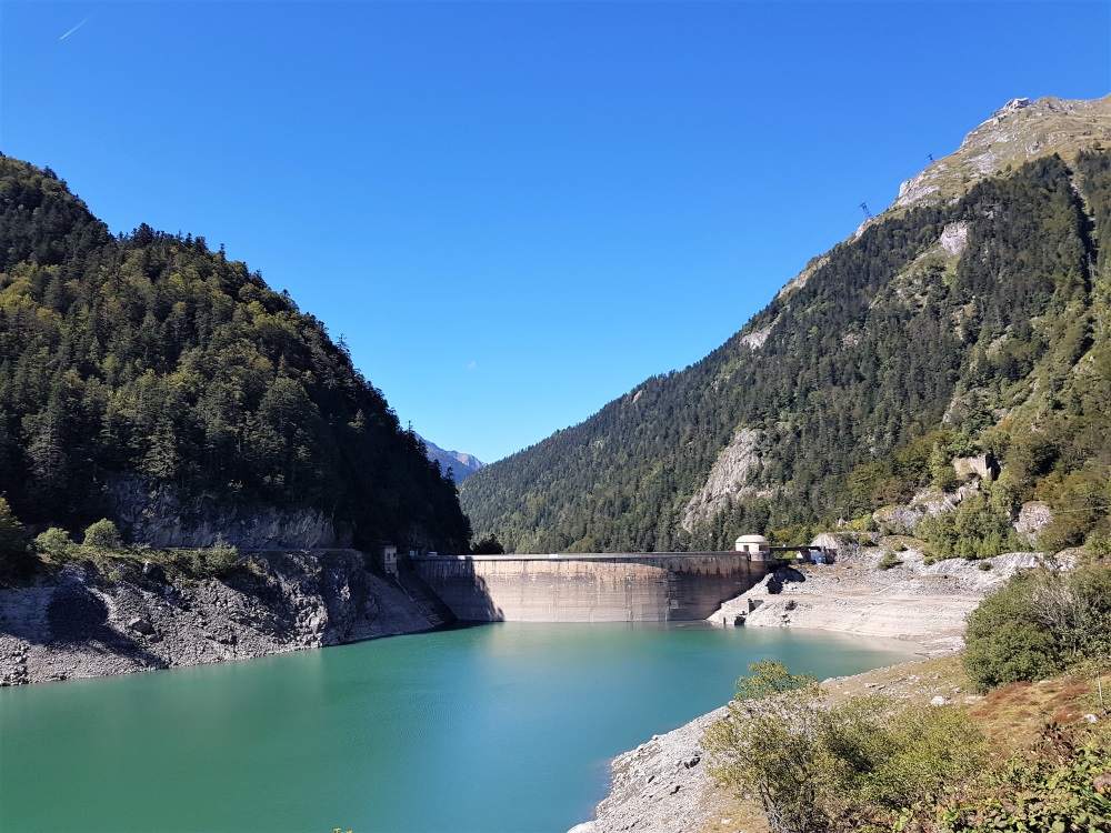 Artouste Dam and Lac de Fabreges in the Pyrenees