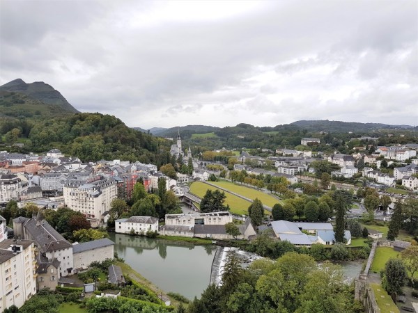 Lourdes photographed from the town's chateau