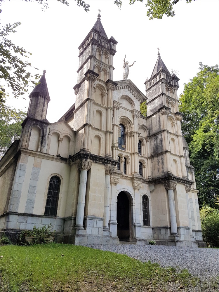 Church on top of the hill along the Way of the Cross in Betharram