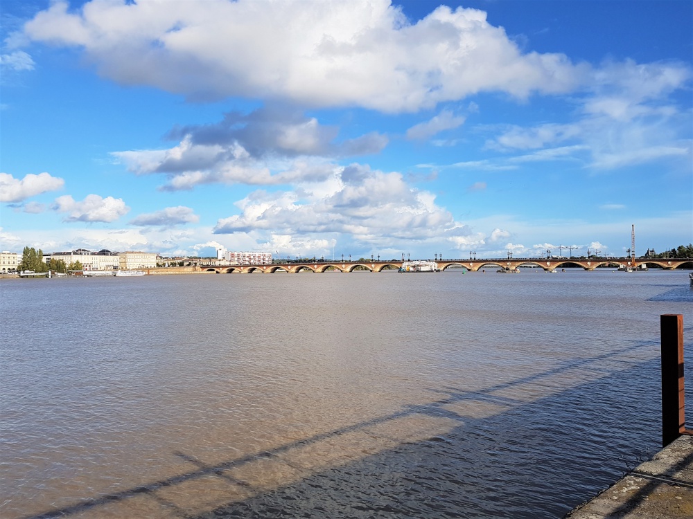 La Garonne River in Bordeaux