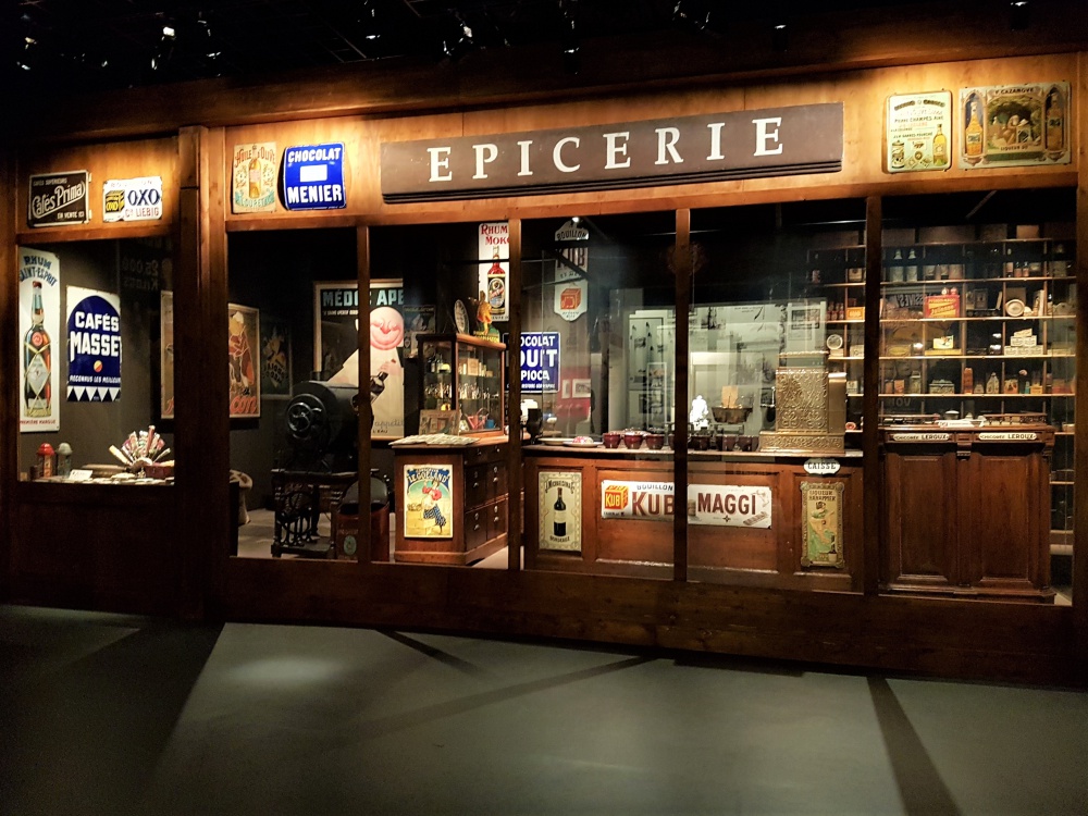 Recreation of an old grocery shop at the Musee d'Aquitaine in Bordeaux