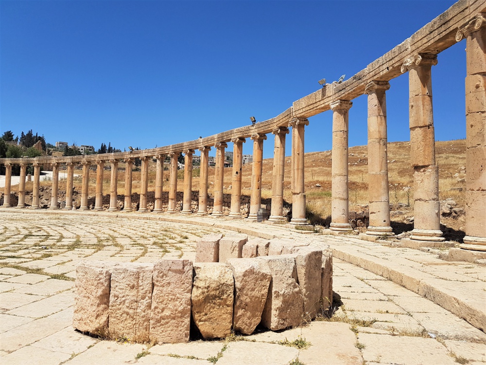 Part of the oval forum in Jerash