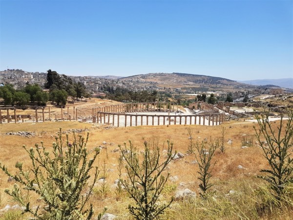 Looking down over the Forum in Jerash