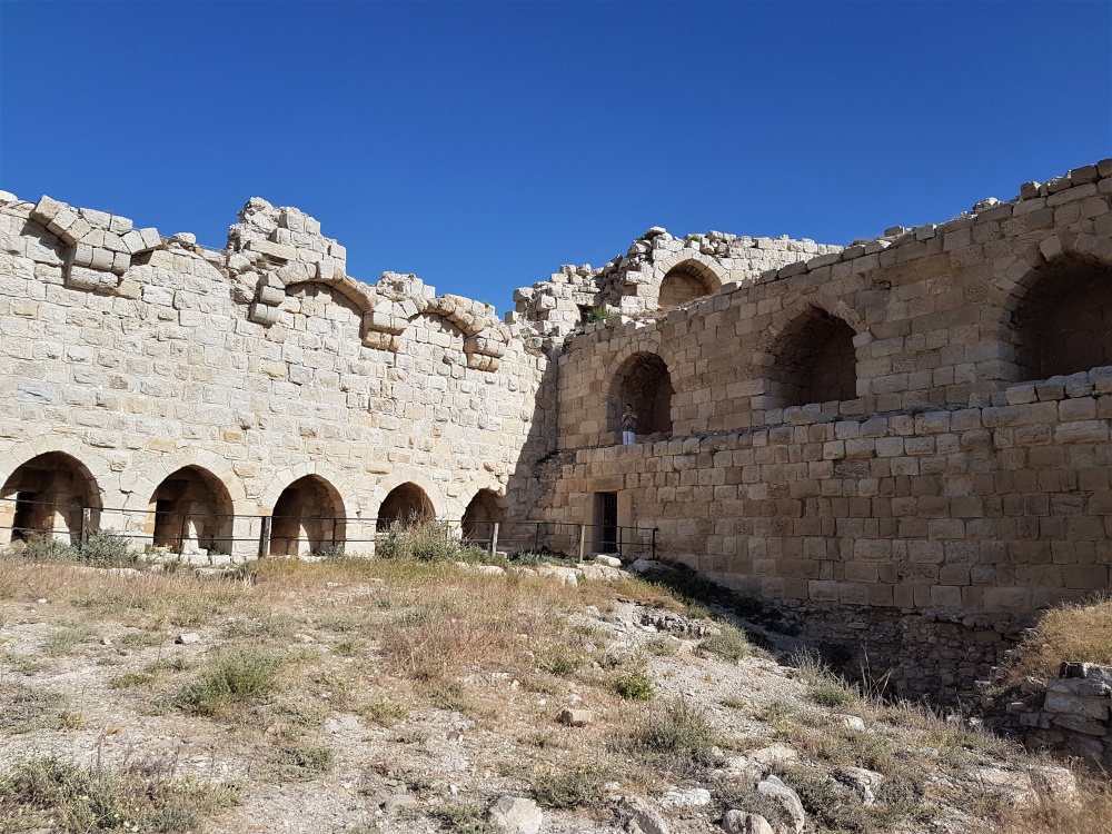 Some of the ruined walls at Kerak Castle