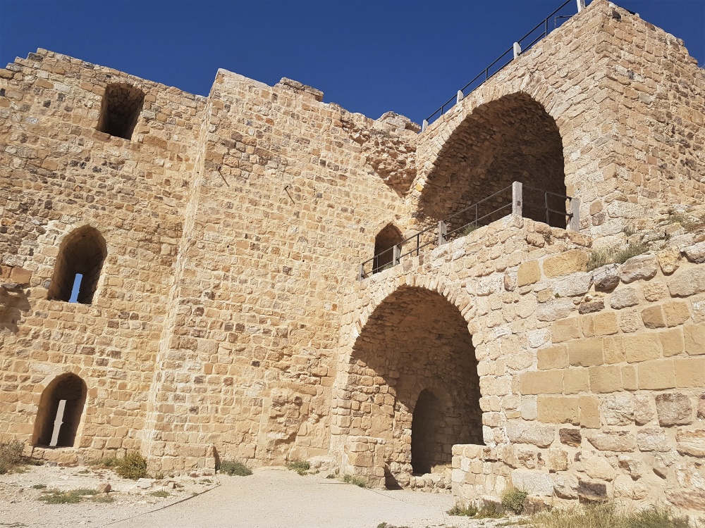Walls and passageways at Kerak Castle