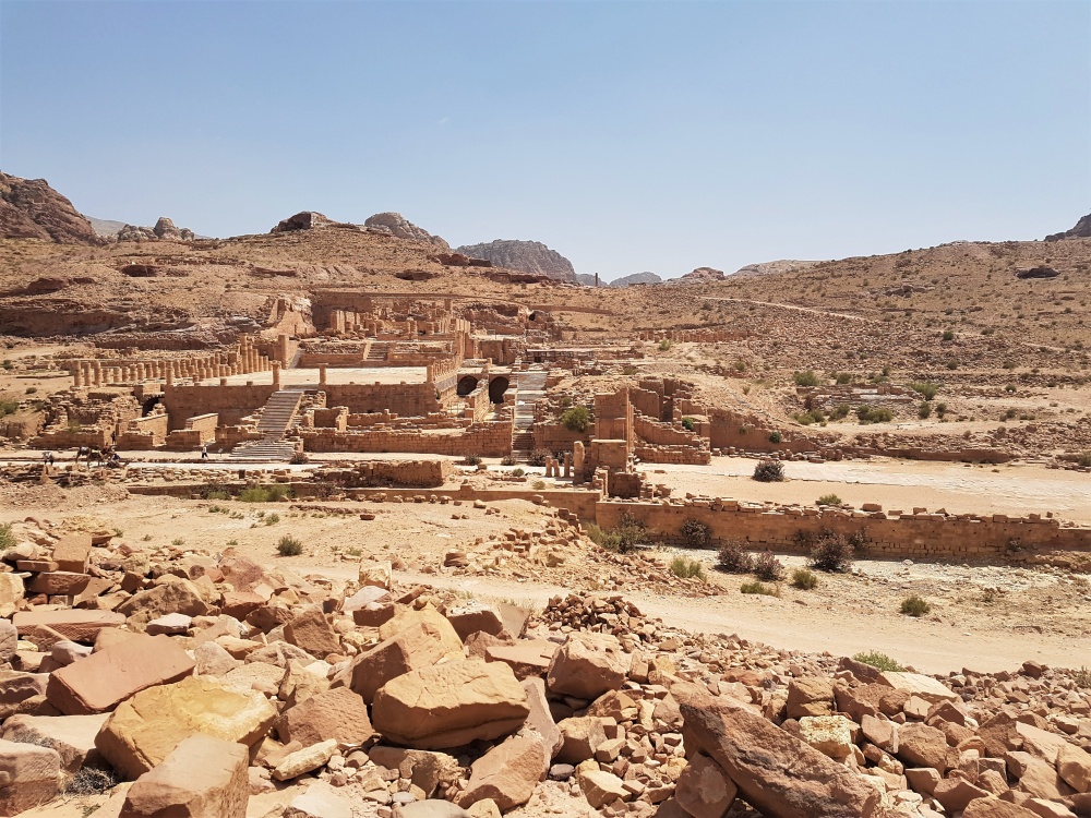 The ruins in the City of Petra