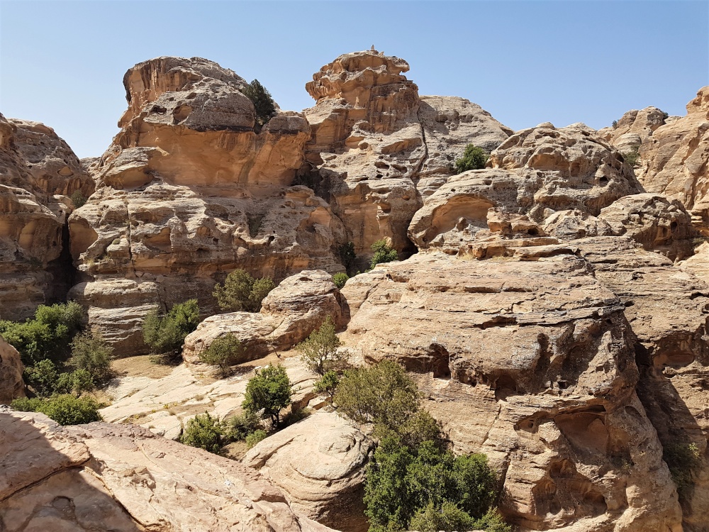 The view from the viewing platform at Little Petra
