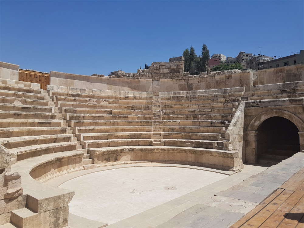 The little amphitheatre next to the Roman Theatre in Amman
