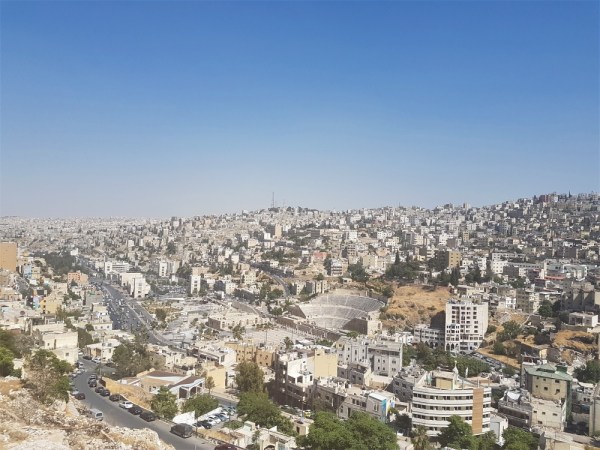 View of Amman, including the Roman Theatre, from the Citadel