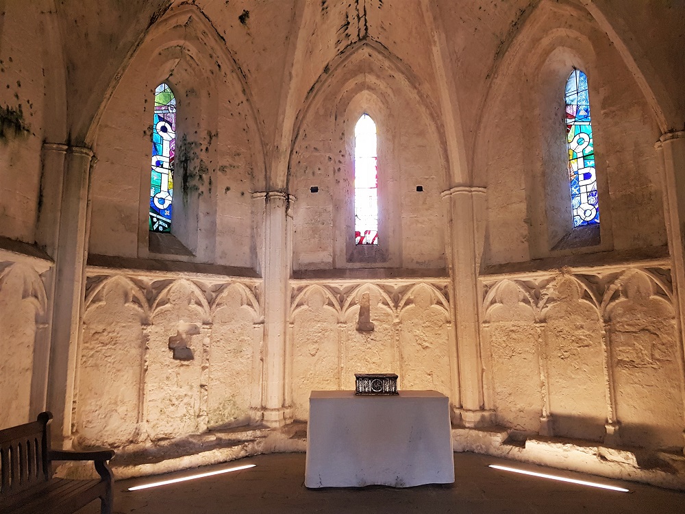 The small chapel inside Beaumaris Castle