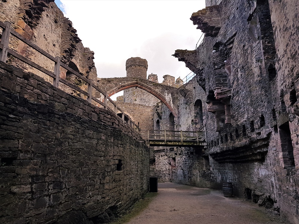 The remains of the Great Hall at Conwy Castle