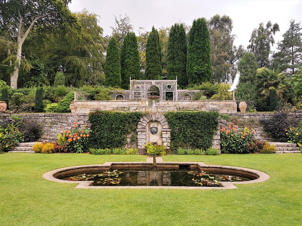 The Italianate terrace gardens at Plas Newydd