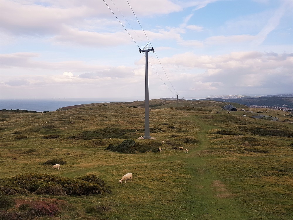 The view from near the top of the Great Orme in north Wales