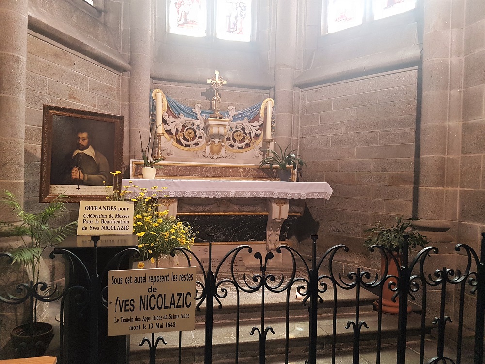 The tomb of Yves Nicolazic inside the basilica at Sainte-Anne-d'Auray
