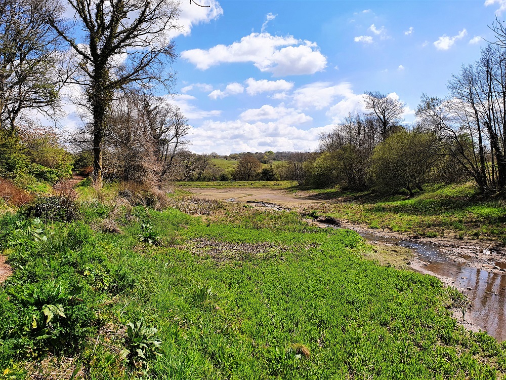 Almost dried lake bed of Llyn Uchaf