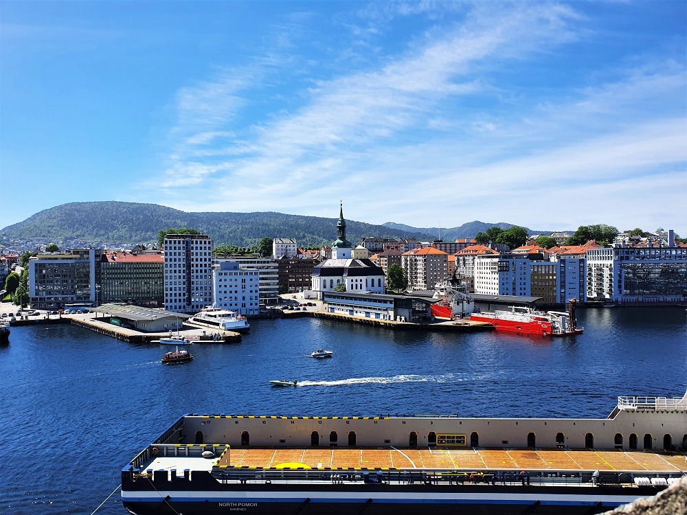 View of Vågen Harbour from the Rosenkrantz Tower
