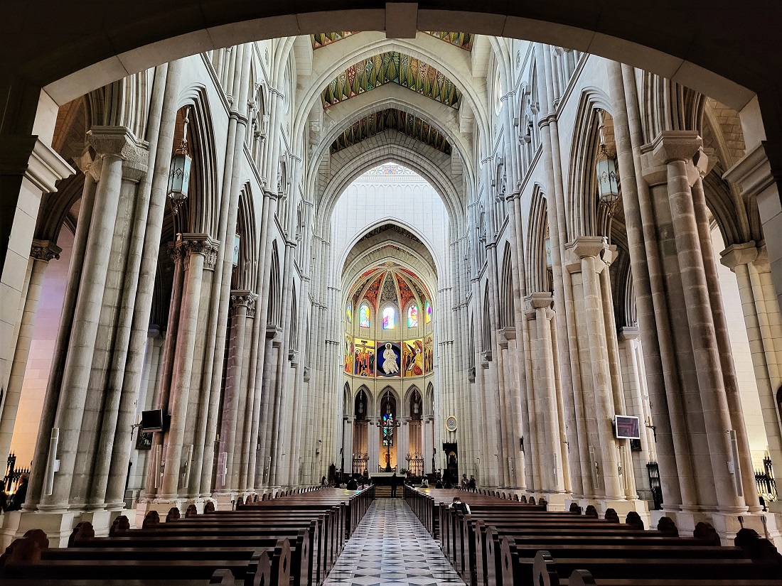Inside the Cathedral de la Almudena