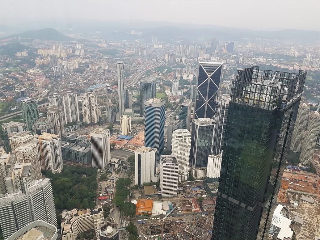 View of Kuala Lumpur's skyscrapers from Petronas Twin Towers