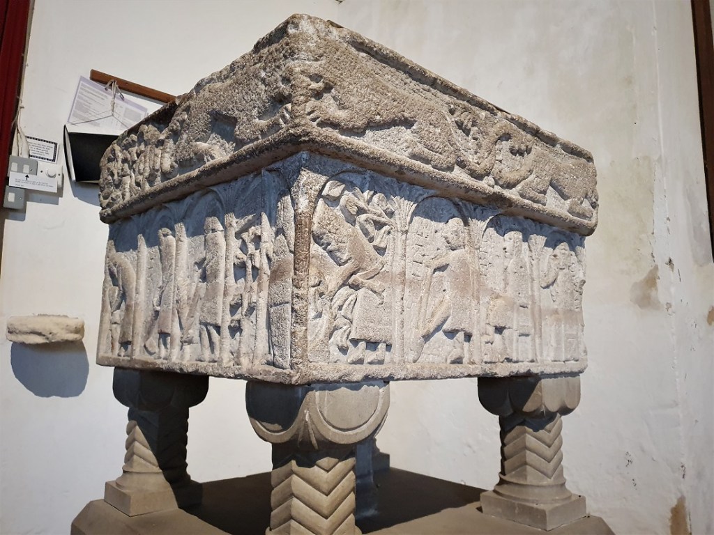 The font inside St Mary's Church