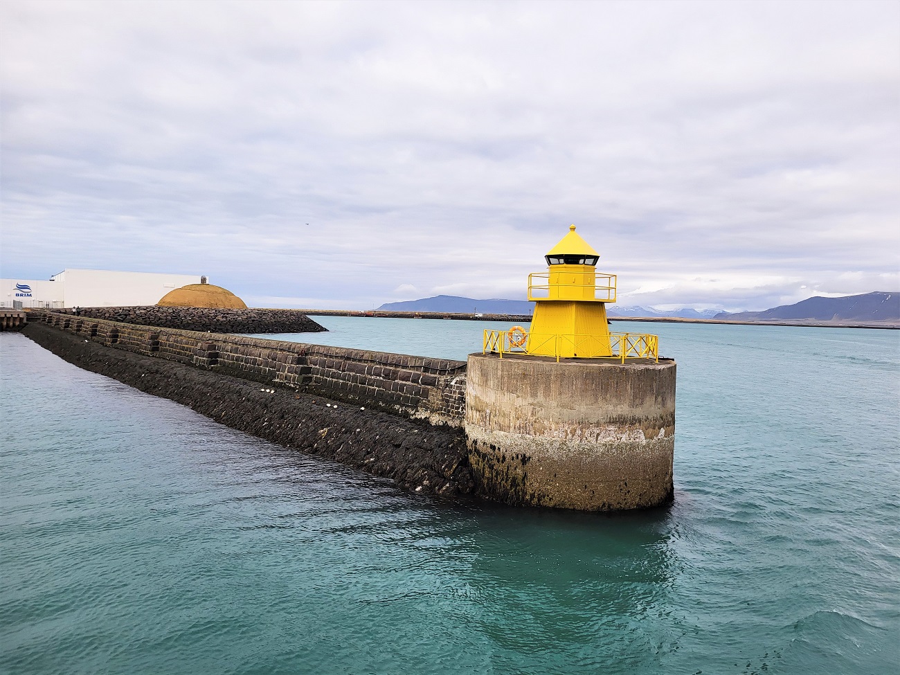 Lighthouse in Reykjavik's historic harbour