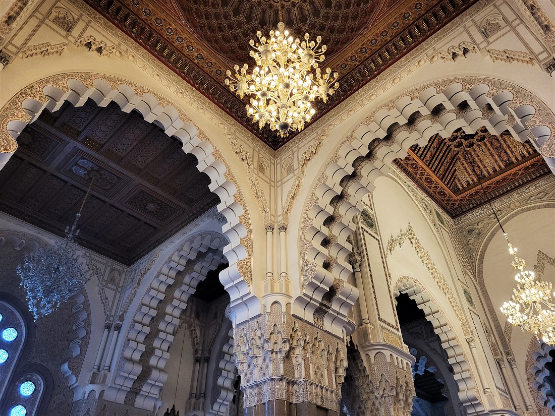 Chandelier inside the Hassan II Mosque