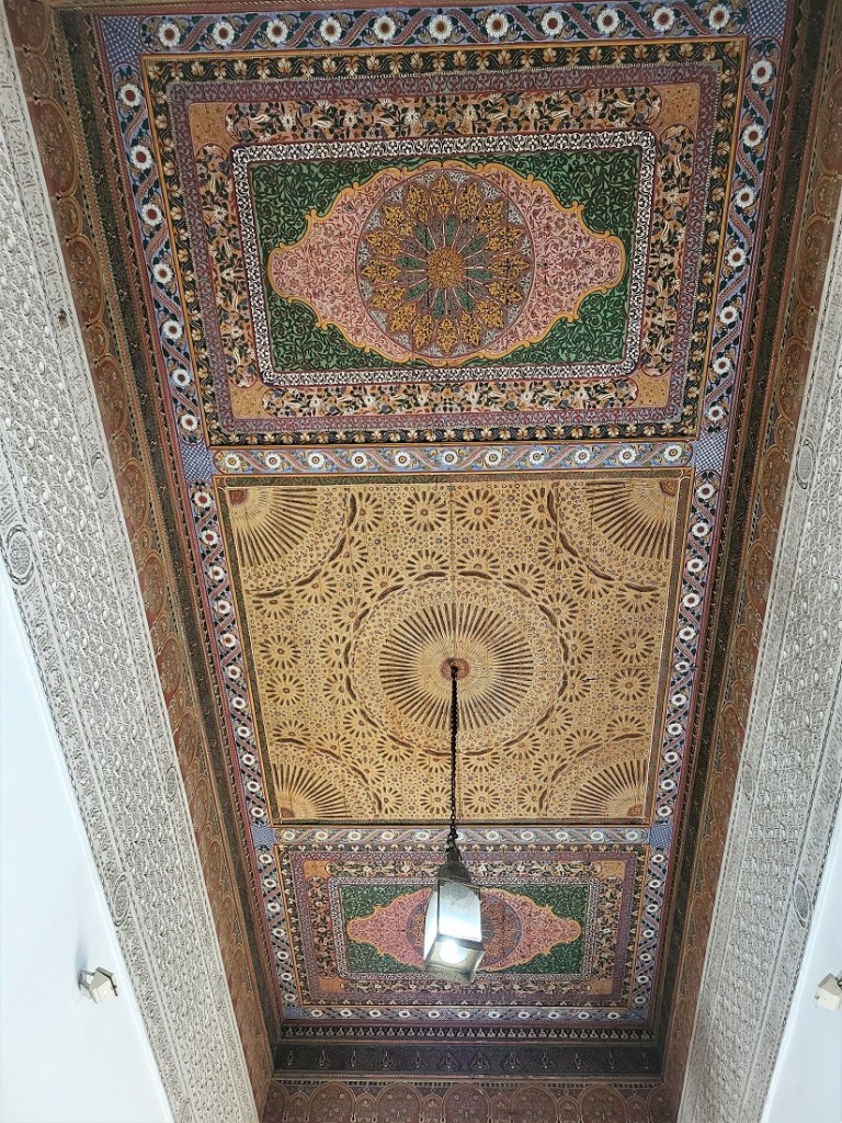 Decorative ceiling in Bahia Palace