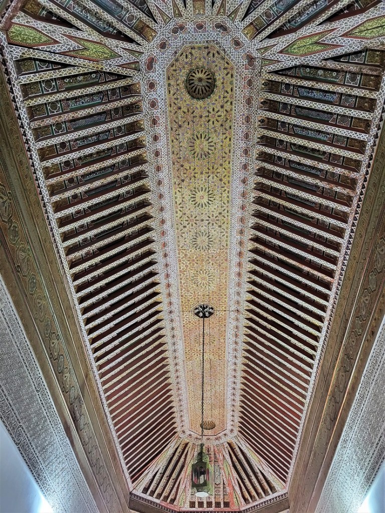 Decorative ceiling in Bahia Palace