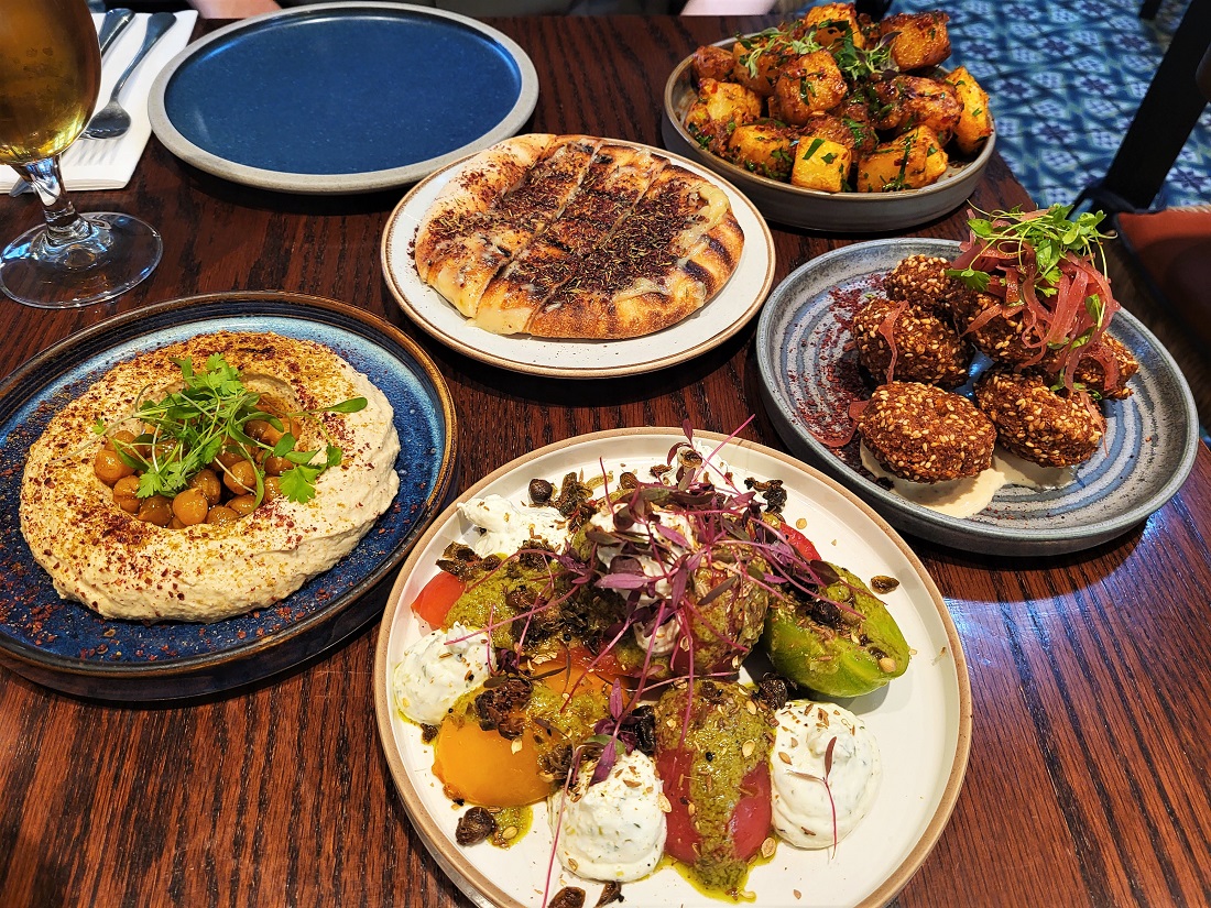 A series of small plates at Imad's Syrian Kitchen